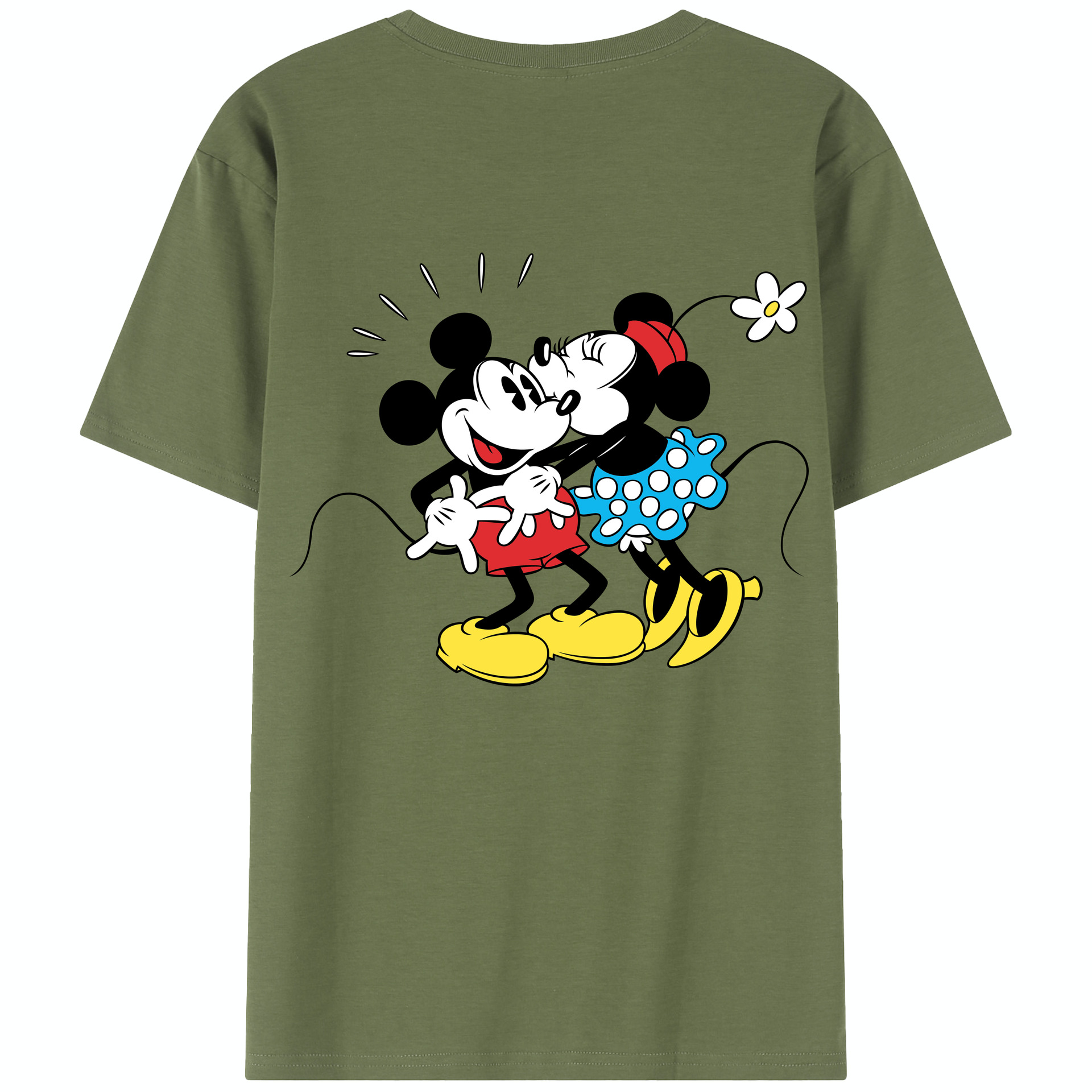（画像用） ミッキーマウス Mickey Mouse 綿100％半袖Tシャツ（背面プリント）